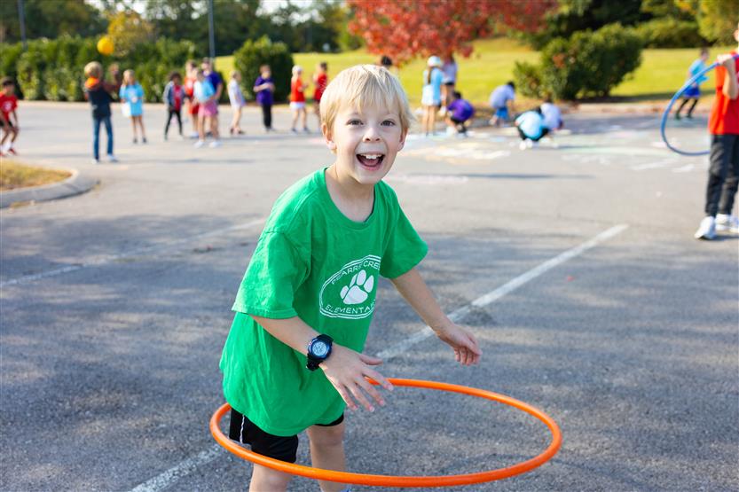 Students participate in field day